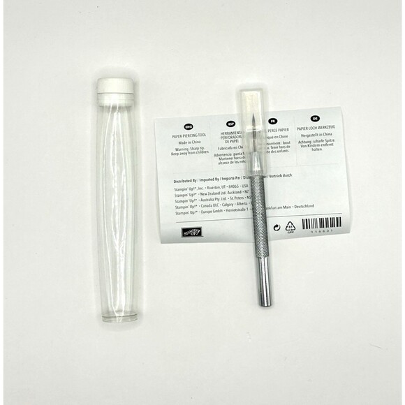 Stampin Up Paper Crafting Paper Piercing Tool In A Safe Storage Tube - Picture 2 of 6